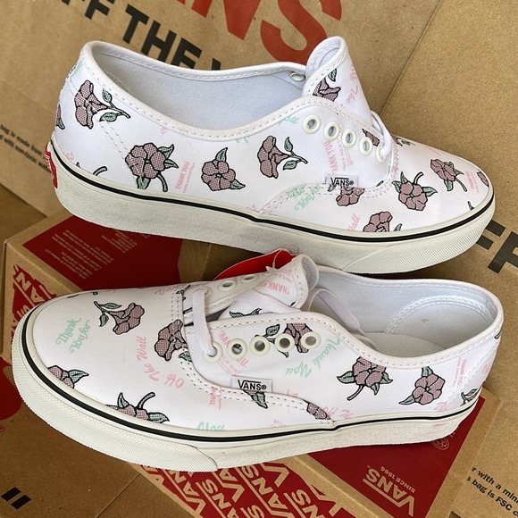 Vans Authentic (Thank You Floral) True White/Trwht sneakers Men’s - Picture 11 of 16